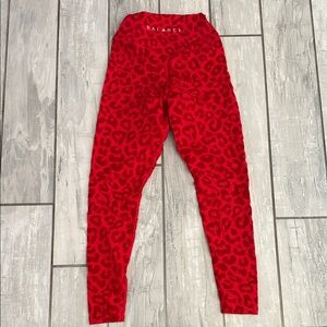 Balance Athletica Red Leopard Print Leggings